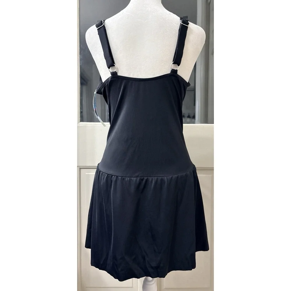 Swim Solutions Plus Size Tummy Control Swimdress Size 18W Twist Bra Skater - Picture 5 of 10